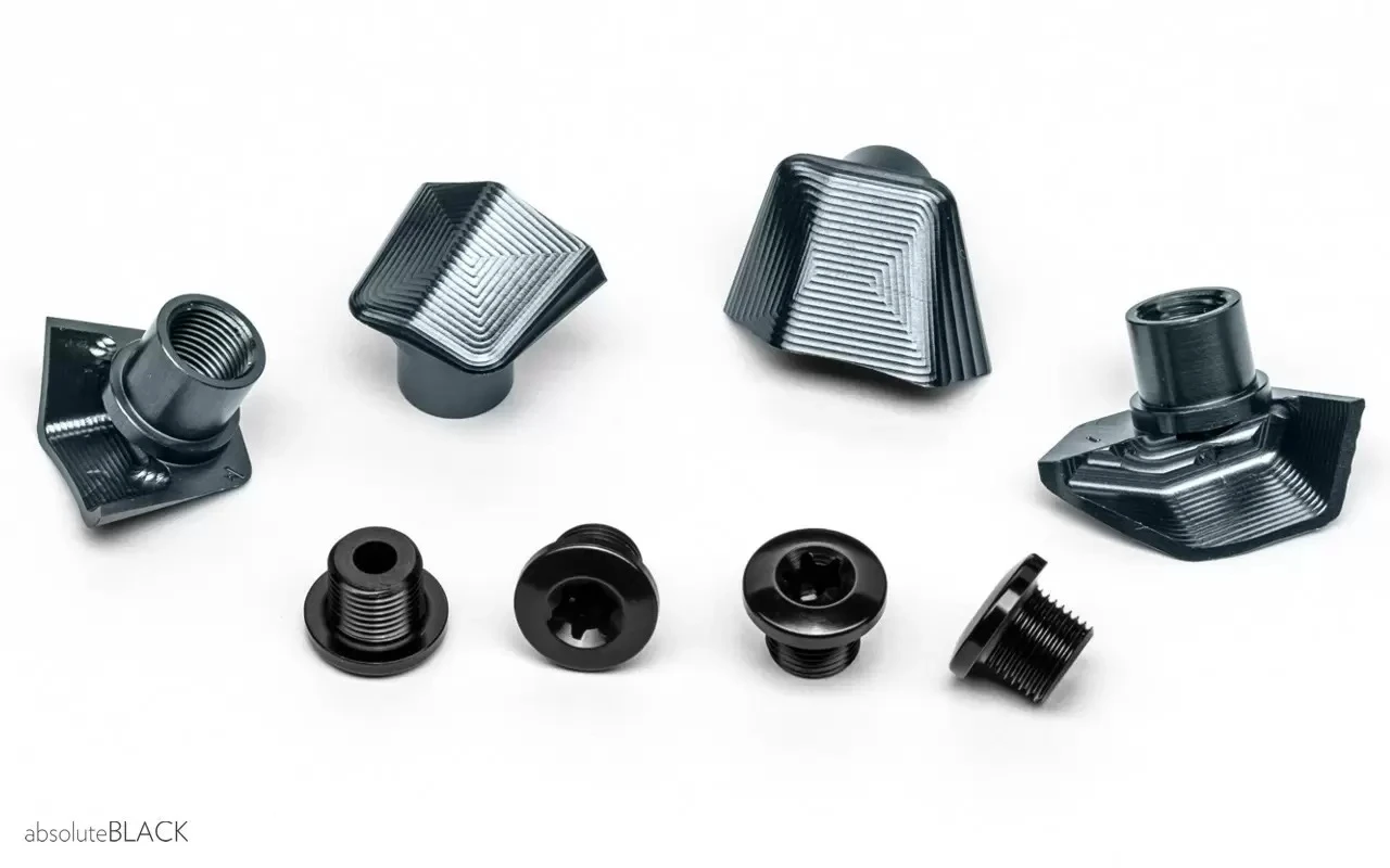 AbsoluteBlack Crank Bolt Cover Black Abdeckplatten Mit Schrauben Shimano Ultegra FC-R8000/8050